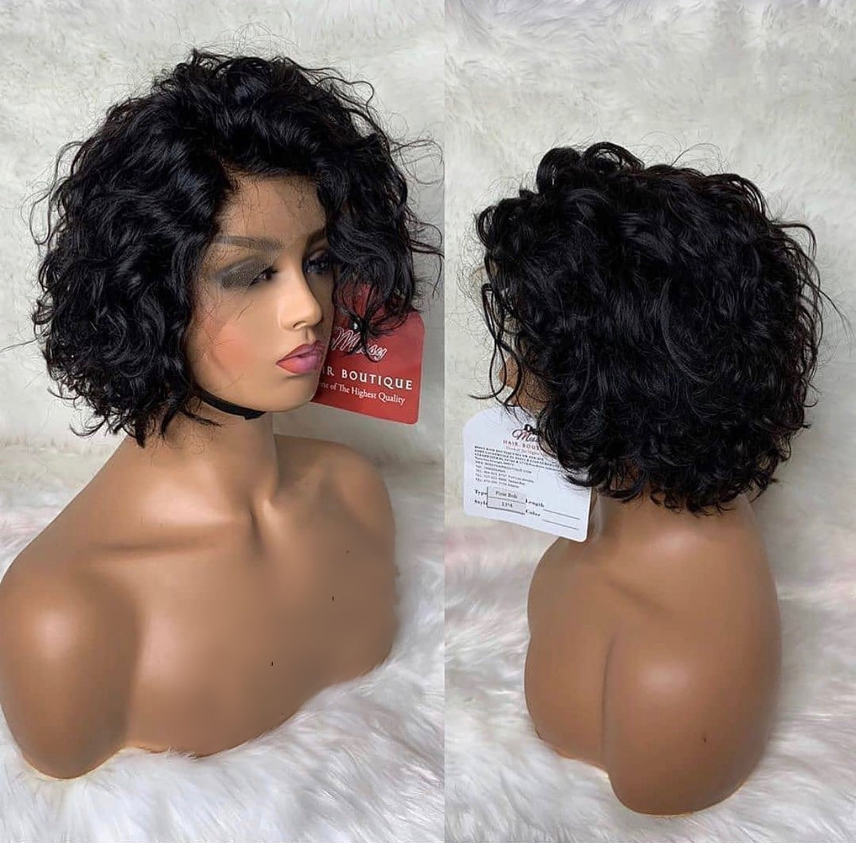 Deep Curly Pixie Bob JET BLACK photo 7