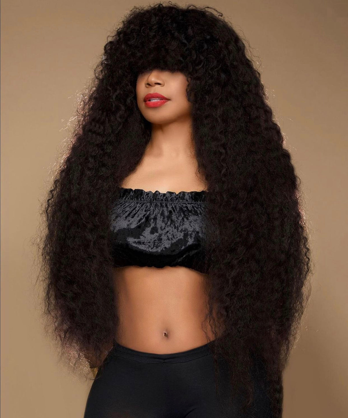Kinky Straight Lace Front Transparent Lace photo 3
