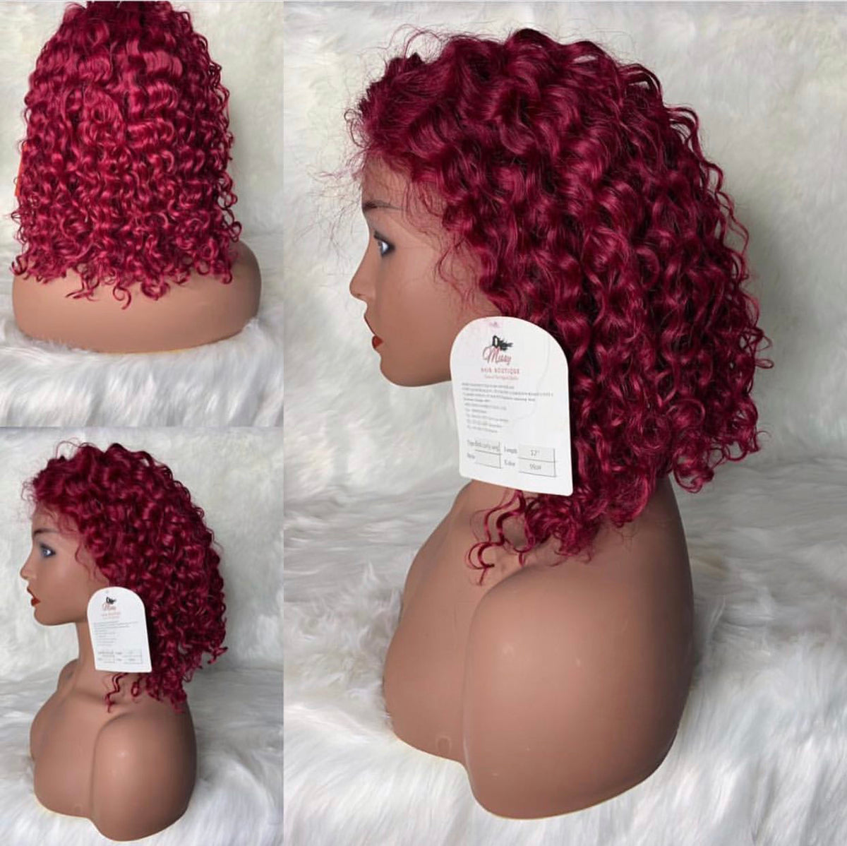 Lace Closure Loose CURLY Bob Transparent photo 7