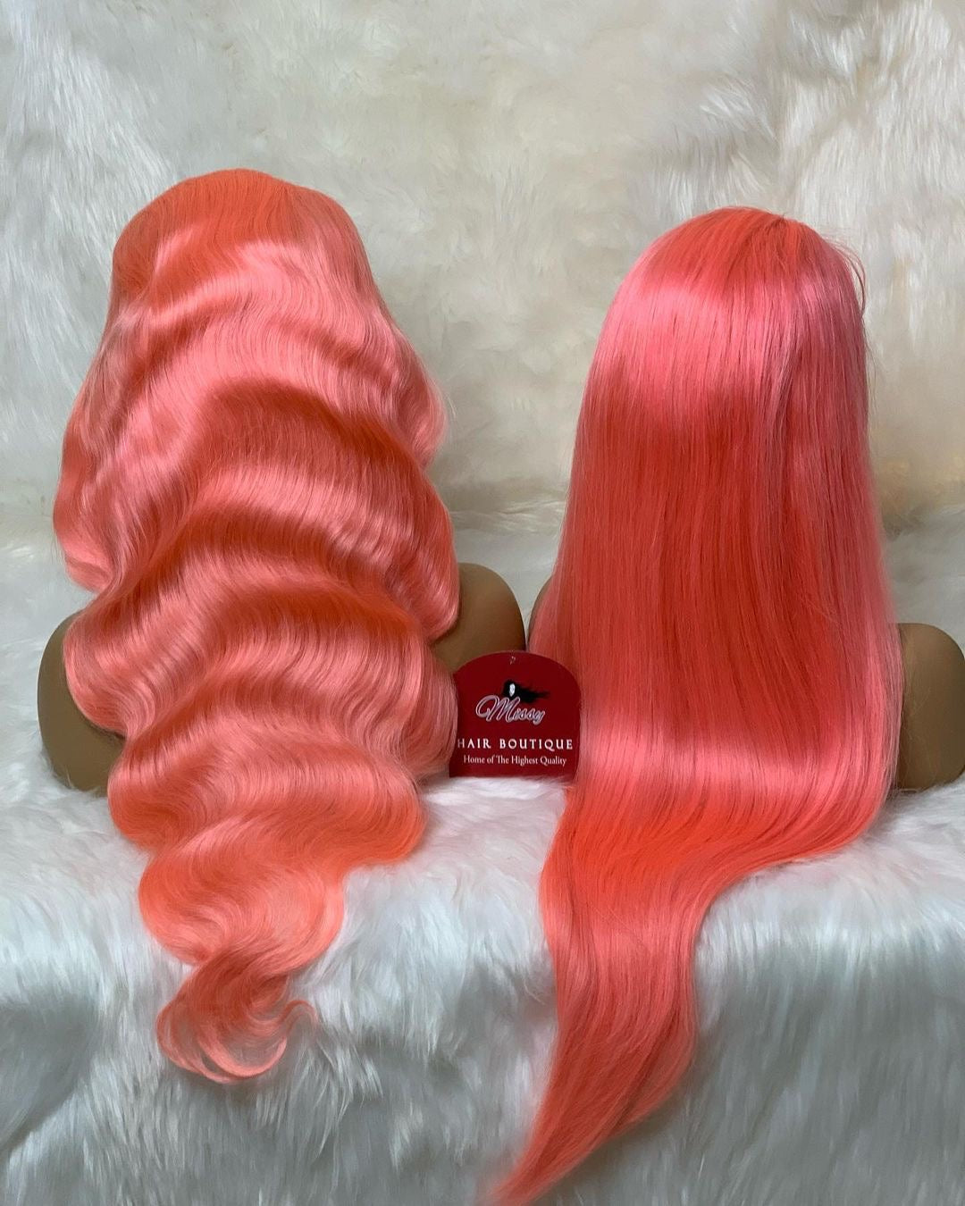 PINK Body wave Transparent Lace Front UNIT photo 4