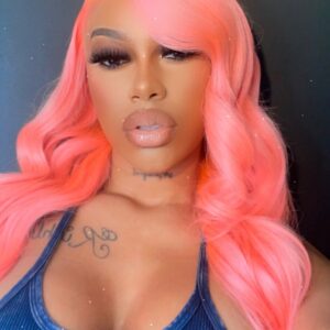 PINK Body wave Transparent Lace Front UNIT